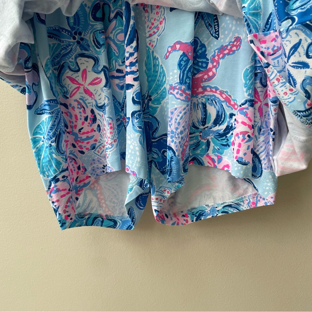 NWT Lilly Pulitzer Minka Skirted Romper Bahamas Beachcomber Print Blue Size L - Picture 10 of 10